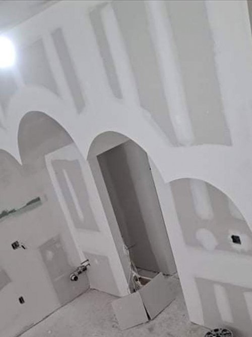 Smooth interior wall after professional skim coating